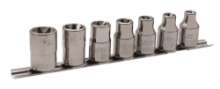 Afbeeldingen van Bahco dopsleutelset 6 delig 1/2'' op rail houder