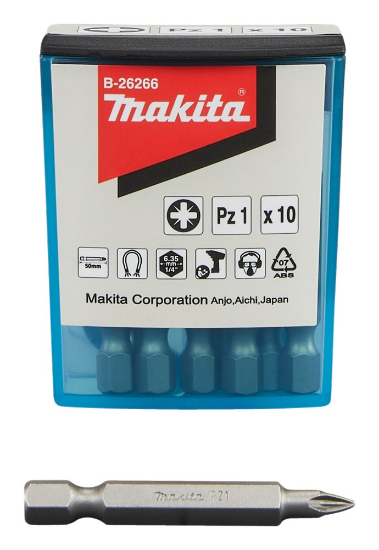 Afbeeldingen van Makita schroefbit B-26266 - PZ1x50 - 10 stuks 