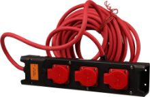 Afbeeldingen van Kelfort Contactblok - 3x2.5mm 10 meter - neopreen kabel 3 voudig Nylon 
