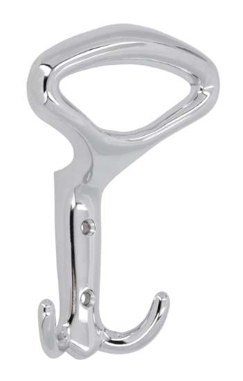 Afbeeldingen van Siro Kapstokhaak metaal - boorafstand 32mm/L 147mm/H 52mm/B 101mm - chroom glanzend 