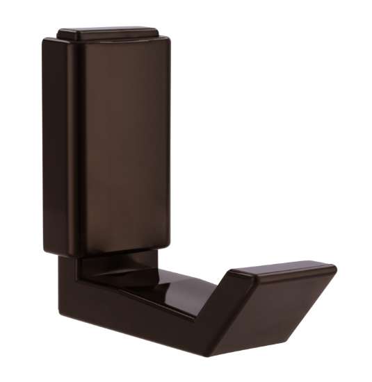 Afbeeldingen van Siro Kapstokhaak kunststof - boorafstand 20mm/L 51mm/H 57mm/B 22mm - bruin 