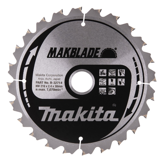 Afbeeldingen van Makita hm zaagb 216X30X2.1 24T A B-32714