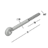 Afbeeldingen van GB schroefoog lang - HT14mm Ø11,8x500x25mm - elektrolitisch verzinkt