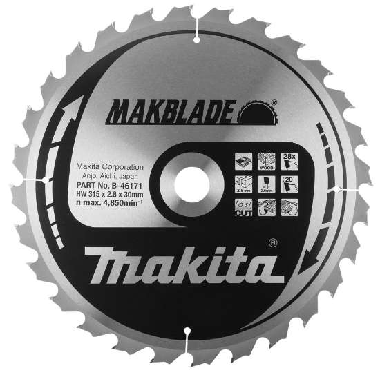 Afbeeldingen van Makita Zaagb 315X30X2.8 60T 10G B-46193