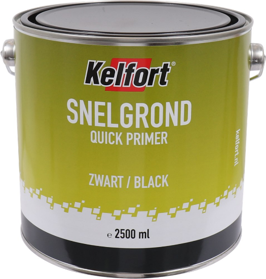 Afbeeldingen van Kelfort Sneldrogende grondverf - Zwart - 2500ml