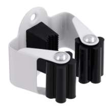 Afbeeldingen van Siro Steelhouder metaal - boorafstand 38mm/L 50mm/H 44mm/B 51mm wit/zwart 
