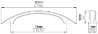 Afbeeldingen van Siro Meubelgreep metaal - boorafstand 76mm/L 102mm/H 19mm/B 11mm messing glanzend 