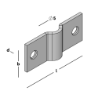Afbeeldingen van GB gaaspaneelklem voor 5 mm gaas 50x20x2mm Zink-Magnesium