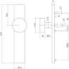 Afbeeldingen van INTERSTEEL Knop op rechthoekig schild blind rvs geborsteld 2754
