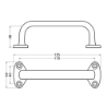 Afbeeldingen van Hermeta Greep 195mm Opschroevend 4265-01E F1