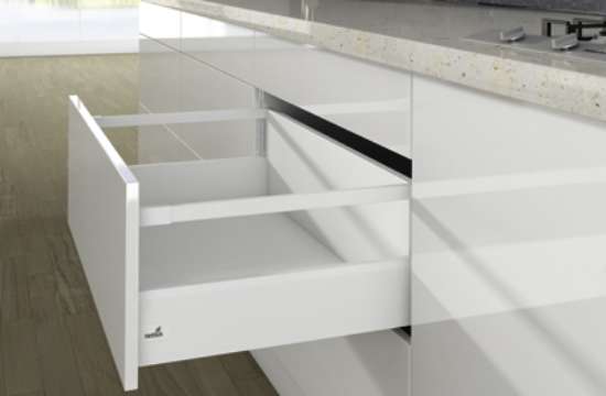 Afbeeldingen van Frontlade Set met Reling H250/126 L500 Wit
