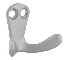 Afbeeldingen van Siro Kapstokhaak metaal - boorafstand 8mm/L 33mm/H 22mm/B 44mm - aluminium 