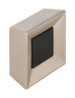 Afbeeldingen van Siro Meubelknop metaal - L 39mm/H 16mm/B 39mm RVS effect/zwart 