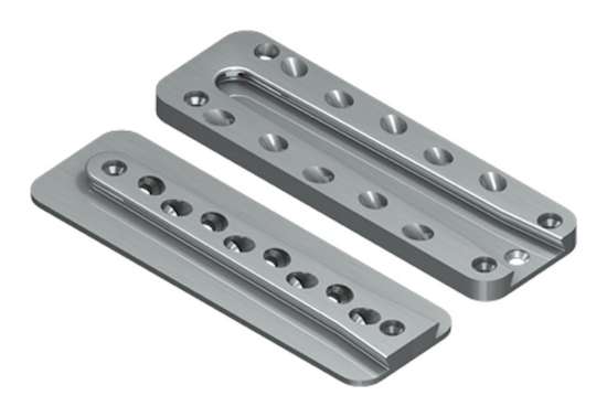 Afbeeldingen van GB blinde houtverbinding - 250x80x18mm 100x280mm - aluminium
