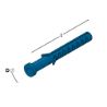 Afbeeldingen van GB Plug blauw 6x50 4 Nylon