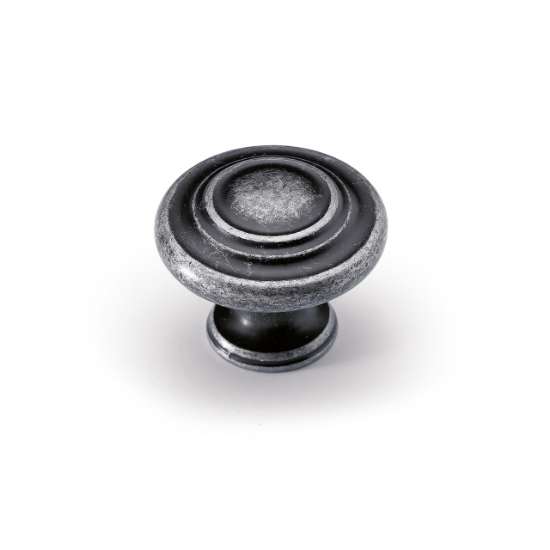 Afbeeldingen van Hettich Knop Essa, H 25 mm, ø 32 mm, tinkleurig antiek