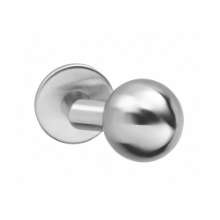 Afbeeldingen van INTERSTEEL Knop bol/schuin vast op rozet verdekt 4mm RVS 2165