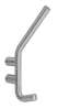 Afbeeldingen van Siro Kapstokhaak metaal - boorafstand 32mm/L 161mm/H 92mm/B 17mm - RVS 