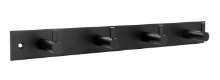 Afbeeldingen van Siro Haaklijst metaal - boorafstand 298mm/L 322mm/H 43mm/B 38mm mat zwart 