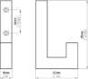 Afbeeldingen van Siro Kapstokhaak metaal - boorafstand 32mm/L 95mm/H 57mm/B 16mm RVS 