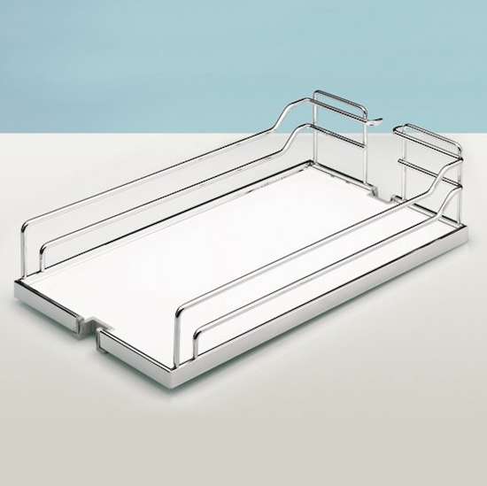 Afbeeldingen van Hettich Arena CLASSIC antislip-inhangplateaus, 350 x 462 x 106 mm, verchroomd