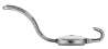 Afbeeldingen van Siro Kapstokhaak metaal - boorafstand 24mm/L 158mm/H 65mm/B 34mm antiek zilver/wit 