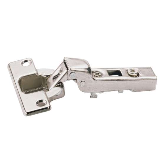 Afbeeldingen van Hettich Intermat 110°-scharnier veerloos (Intermat 9973), half opliggend, openingshoek 110°, TH-boorbeeld 52 x 5,5 mm, voor schroefbevestiging (-)