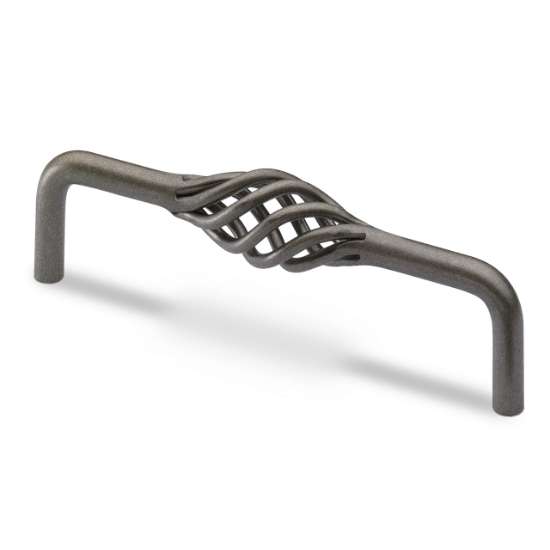 Afbeeldingen van Hettich Greep Malaca, boorafstand 128, L 136 mm, H 40 mm, ø 12 mm, tinkleurig