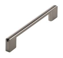 Afbeeldingen van Siro Meubelgreep metaal - boorafstand 128/160mm/L 168mm/H 28mm/B 10mm RVS effect/zwart 