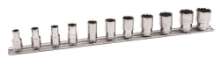 Afbeeldingen van Bahco 1/4'' dopsleutelset 11 delig op rail