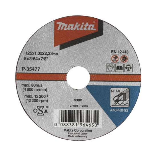 Afbeeldingen van Makita Doorslijpsch. 180X2,5Mm Metaal A-85329