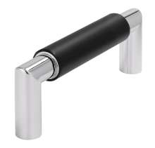 Afbeeldingen van Siro Meubelgreep metaal - boorafstand 96mm/L 108mm/H 37mm/B 16mm mat zwart/chroom 