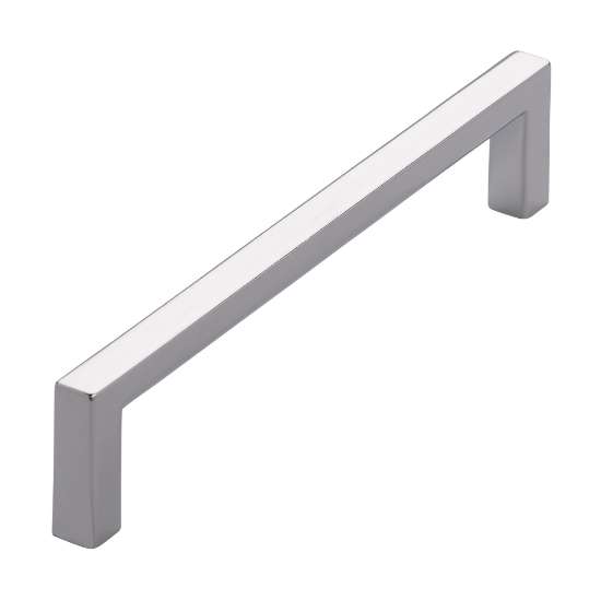 Afbeeldingen van Siro Meubelgreep metaal - boorafstand 128mm/L 136mm/H 28mm/B 8mm chroom glanzend 