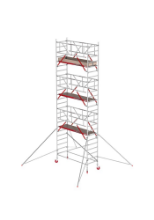 Afbeeldingen van Altrex Rolsteiger smal - aluminium met voorloopleuningen en schoren in de basis RS TOWER 41