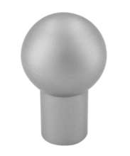 Afbeeldingen van Siro Meubelknop kunststof - L 15mm/H 24mm/B 15mm - aluminium 