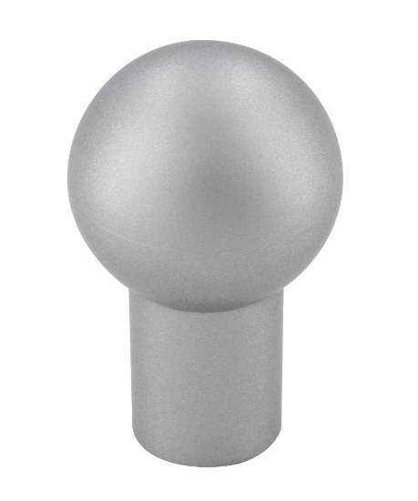 Afbeeldingen van Siro Meubelknop kunststof - L 15mm/H 24mm/B 15mm - aluminium 