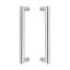 Afbeeldingen van INTERSTEEL Deurgrepen per paar recht-90° 330x80x30 HoH 300 rvs 4339