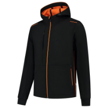 Afbeeldingen van Tricorp softshell met capuchon Accent - maat XS - zwart/oranje  