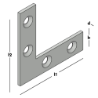 Afbeeldingen van GB Raamhoek recht 40 10x1,5 Zink-Magnesium