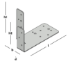 Afbeeldingen van GB schopplankanker - 90x165mm 70x2mm - sendzimir verzinkt