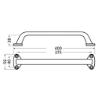 Afbeeldingen van Hermeta Greep 400mm Opschroevend 4270-79E Wit