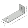 Afbeeldingen van GB betonkaderanker -  70x217mm 72x4mm - zink magnesium