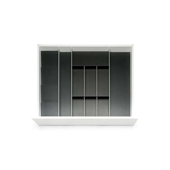 Afbeeldingen van Blum Bestekindeling voor kruidenpotjes Legrabox houtdecor - corpusbreedte 700-900 diepte 650mm - houtdecor zwart/aluminium OL.SA6580S3BEST