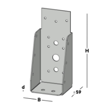 Afbeeldingen van GB Balkdrager GBS-ZL 63x150 1,5 Sendzimir Verzinkt