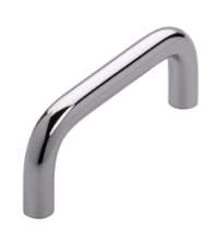 Afbeeldingen van Siro Meubelgreep metaal - boorafstand 64mm/L 72mm/H 27mm/B 8mm chroom glanzend 