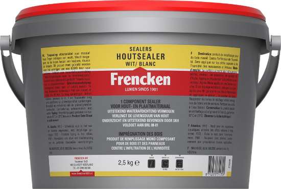 Afbeeldingen van Frencken Houtsealer - 1 component 2.5kg - wit