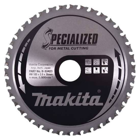Afbeeldingen van Makita Zaagb Met. 185X30X2,0 38T 0G B-33423