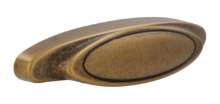 Afbeeldingen van Siro Schelpgreep metaal - boorafstand 96mm/L 116mm/H 23mm/B 24mm 24mm antiek messing 