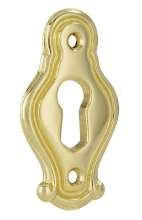 Afbeeldingen van Siro Sierschild metaal - boorafstand 31mm/L 46mm/H 3mm/B 26mm messing gepolijst 