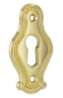 Afbeeldingen van Siro Sierschild metaal - boorafstand 31mm/L 46mm/H 3mm/B 26mm messing gepolijst 